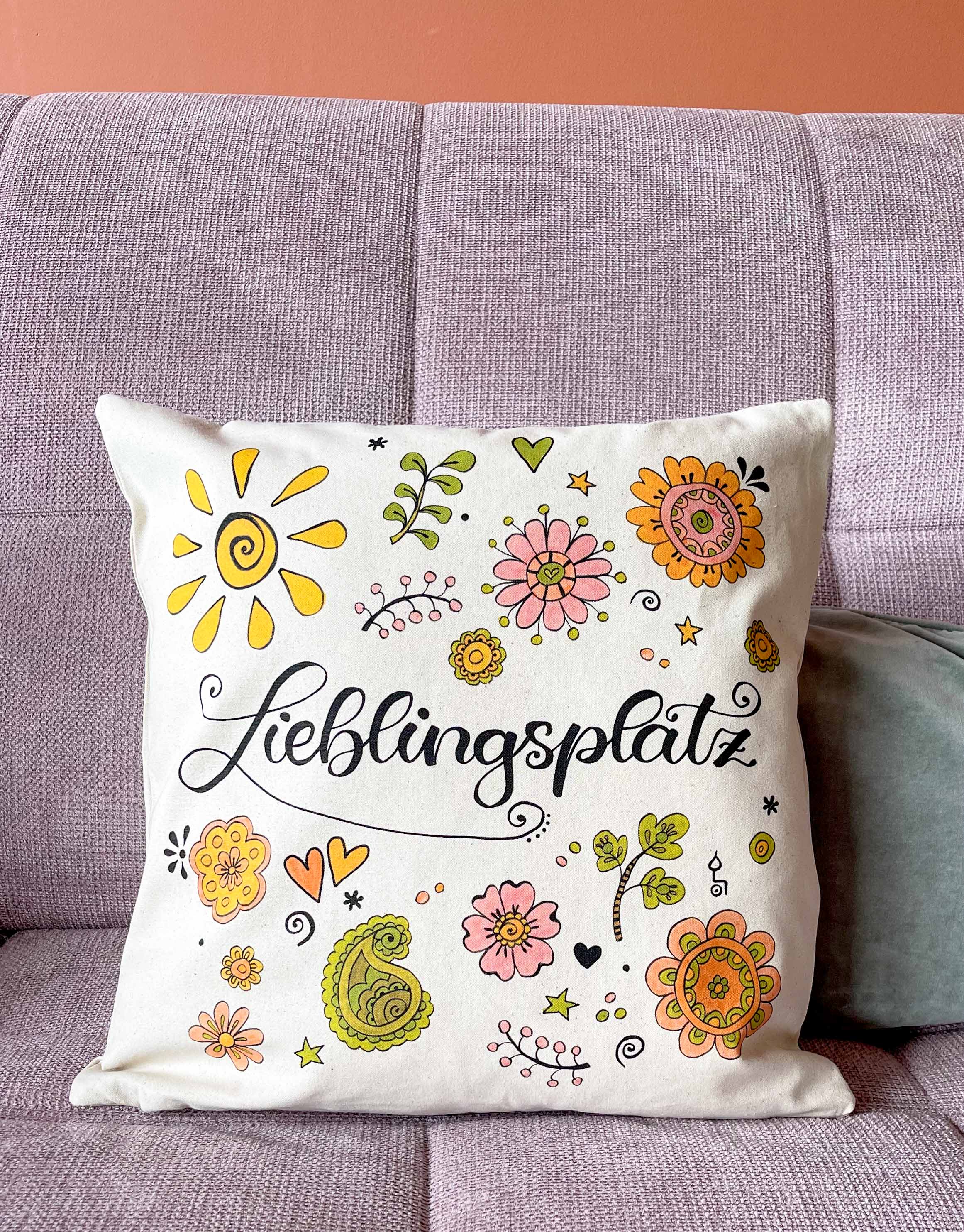Kissenhülle "Lieblingsplatz"-RollinArt
