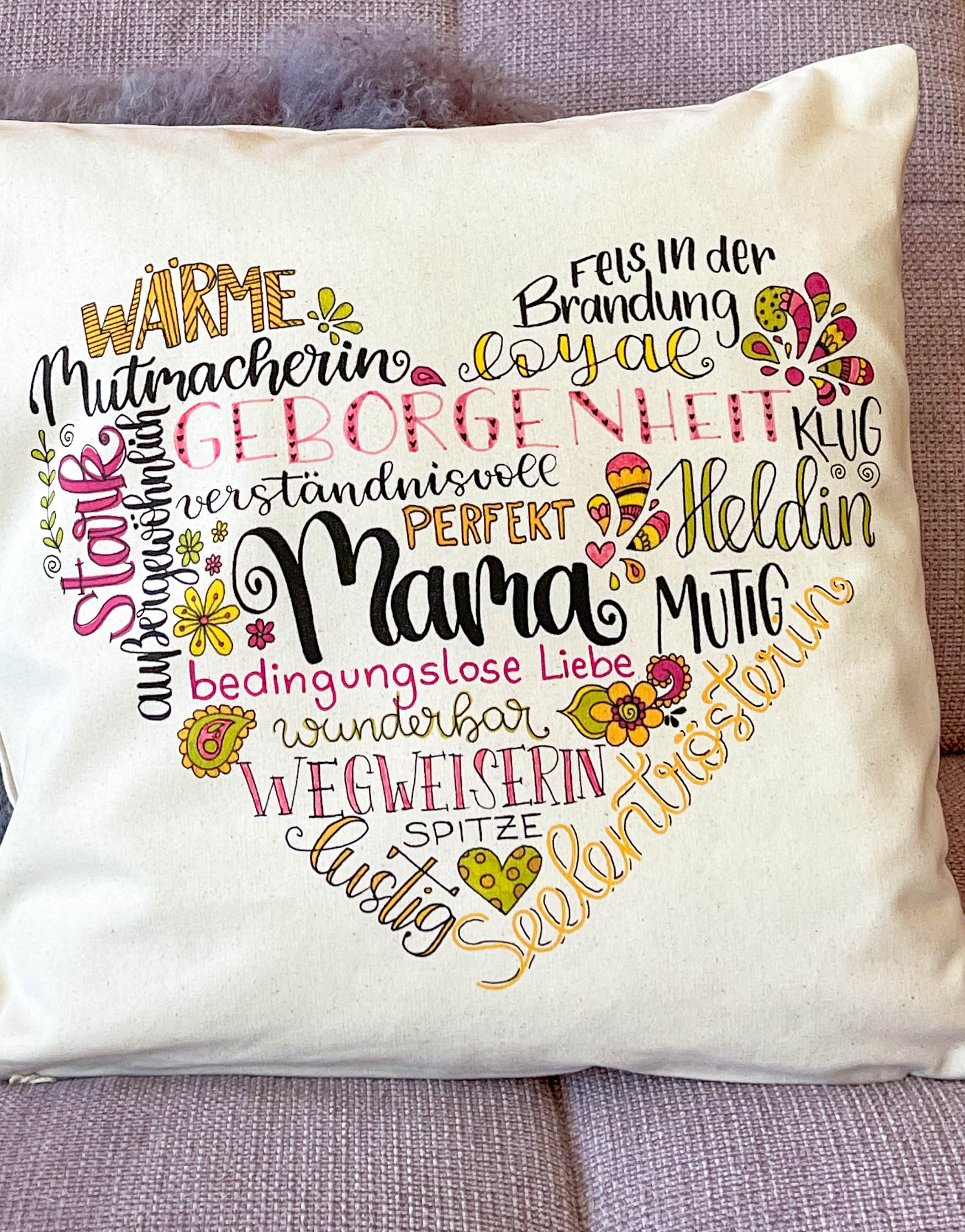 Kissenhülle "Mama"-RollinArt