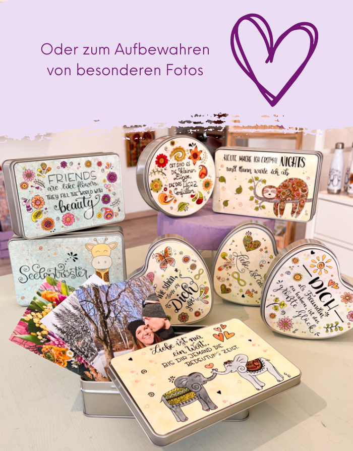 Metalldose "Schön, dass es dich gibt"-RollinArt