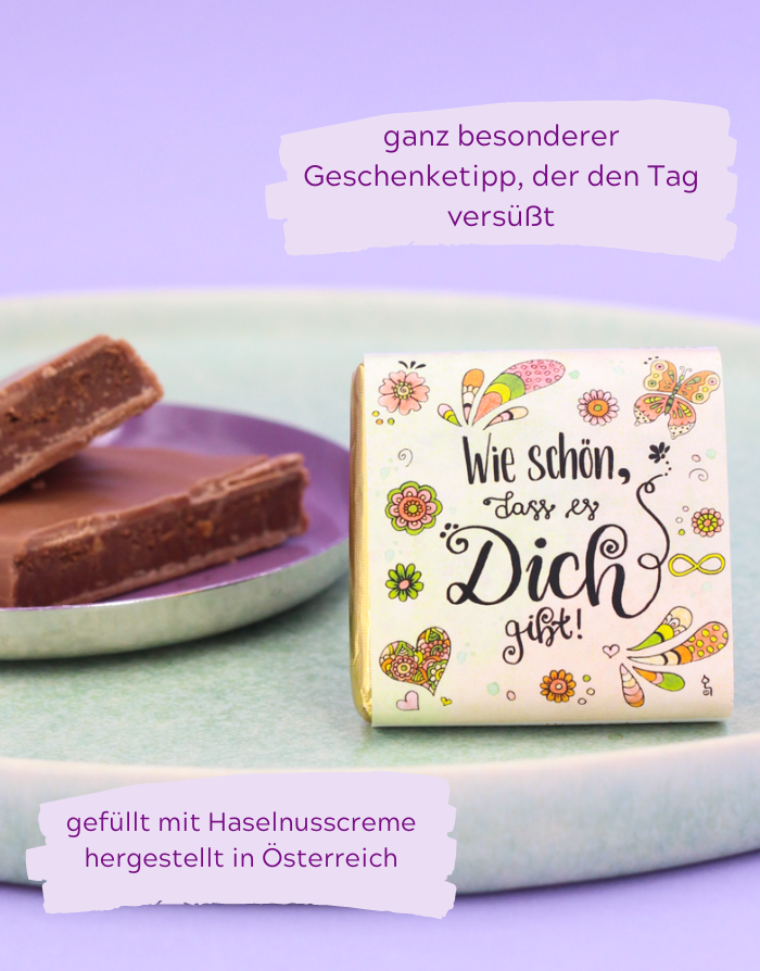Schokolade "Schön, dass es dich gibt"-RollinArt