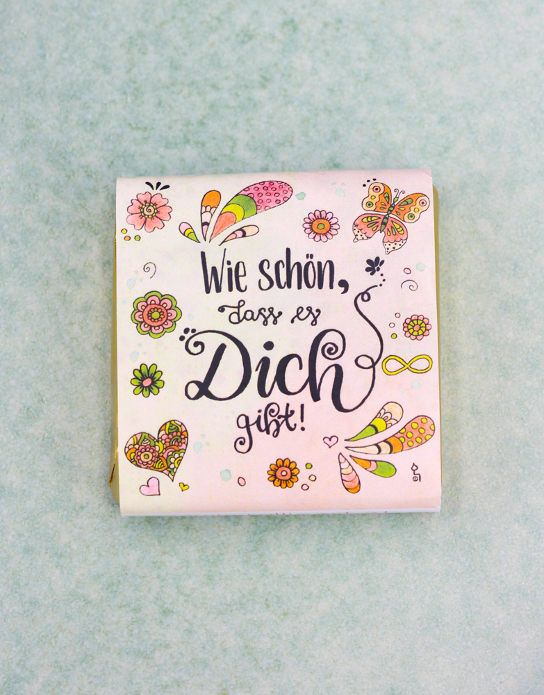 Schokolade "Schön, dass es dich gibt"-RollinArt
