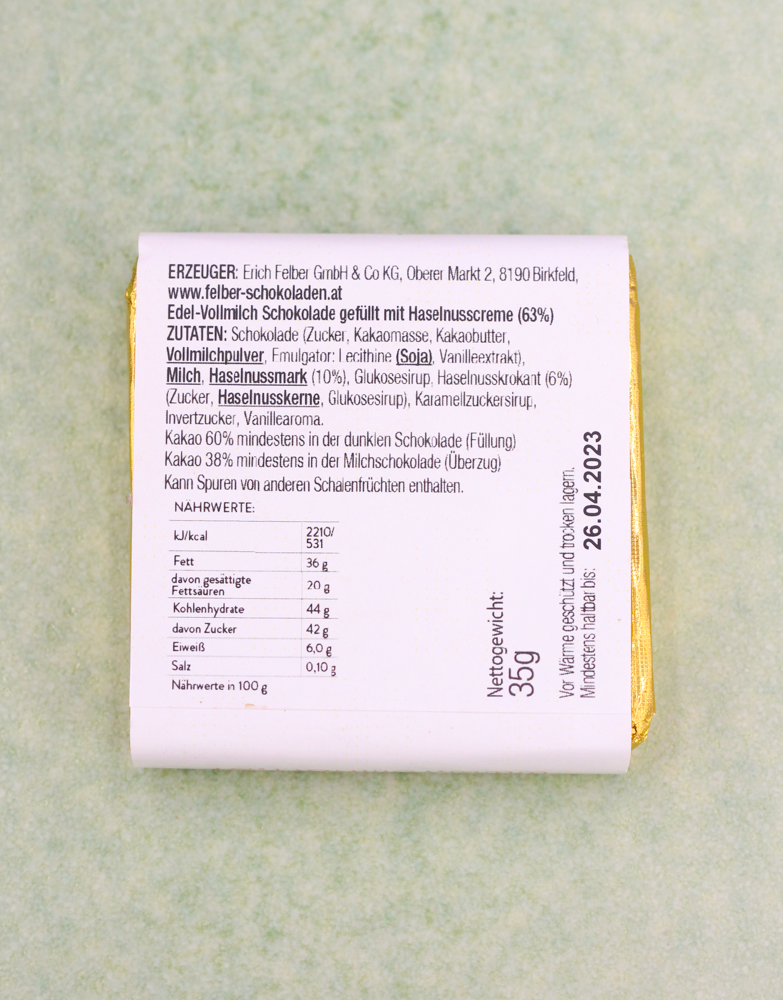 Schokolade "Schön, dass es dich gibt"-RollinArt