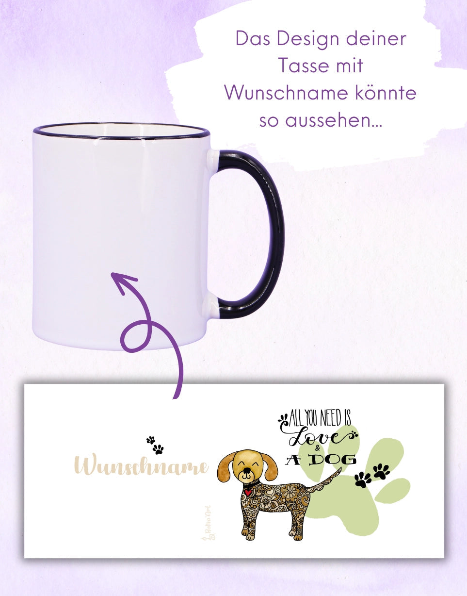 Tasse "All you need is ... dog"-RollinArt