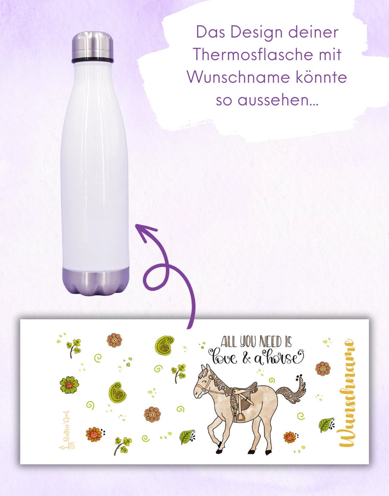 Trinkflasche "All you need is… a horse"-RollinArt