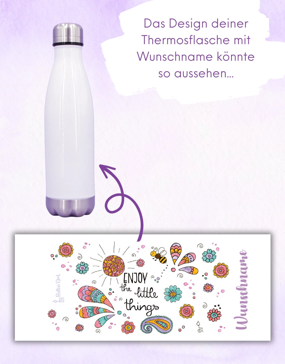 Trinkflasche "Enjoy the little things"-RollinArt