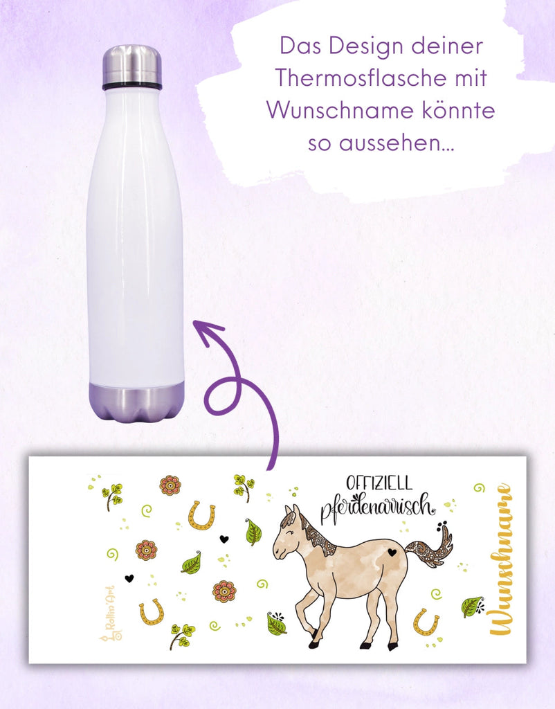 Trinkflasche "Pferdenarrisch"-RollinArt